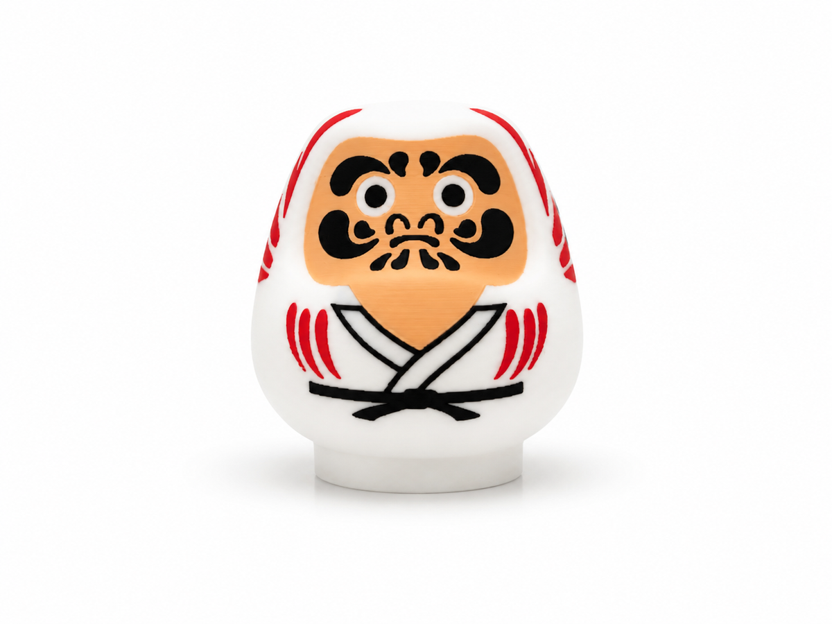Daruma Rojo Kyokushin, vista frontal